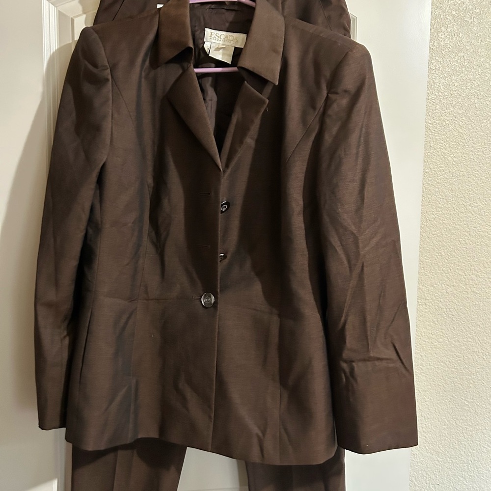 Boss babe attire. Women's Escada Suit, matching pants and blazer included